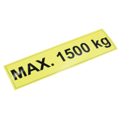 150008LG Informacijska naljepnica - maksimalna nosivost - 1500 kg